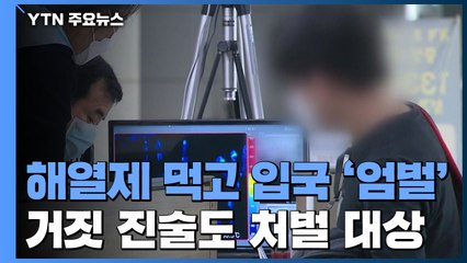 '해열제' 먹고 입국하면 '엄벌'...거짓 진술도 처벌 대상 / YTN