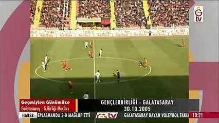 30.10.2005 - 2005-2006 Turkish Super League Matchday 11 Galatasaray 2-1 Gençlerbirliği (Only Galatasaray's Goals)