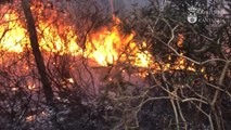 Cinco incendios forestales activos en Cantabria