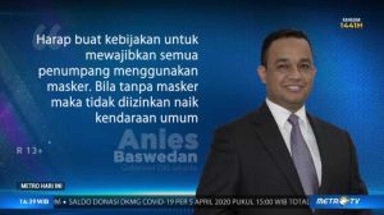 Anies Minta Masyarakat Gunakan Masker