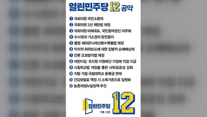 열린민주당, 12대 공약 공개...국회의원 3선 제한법 등 / YTN