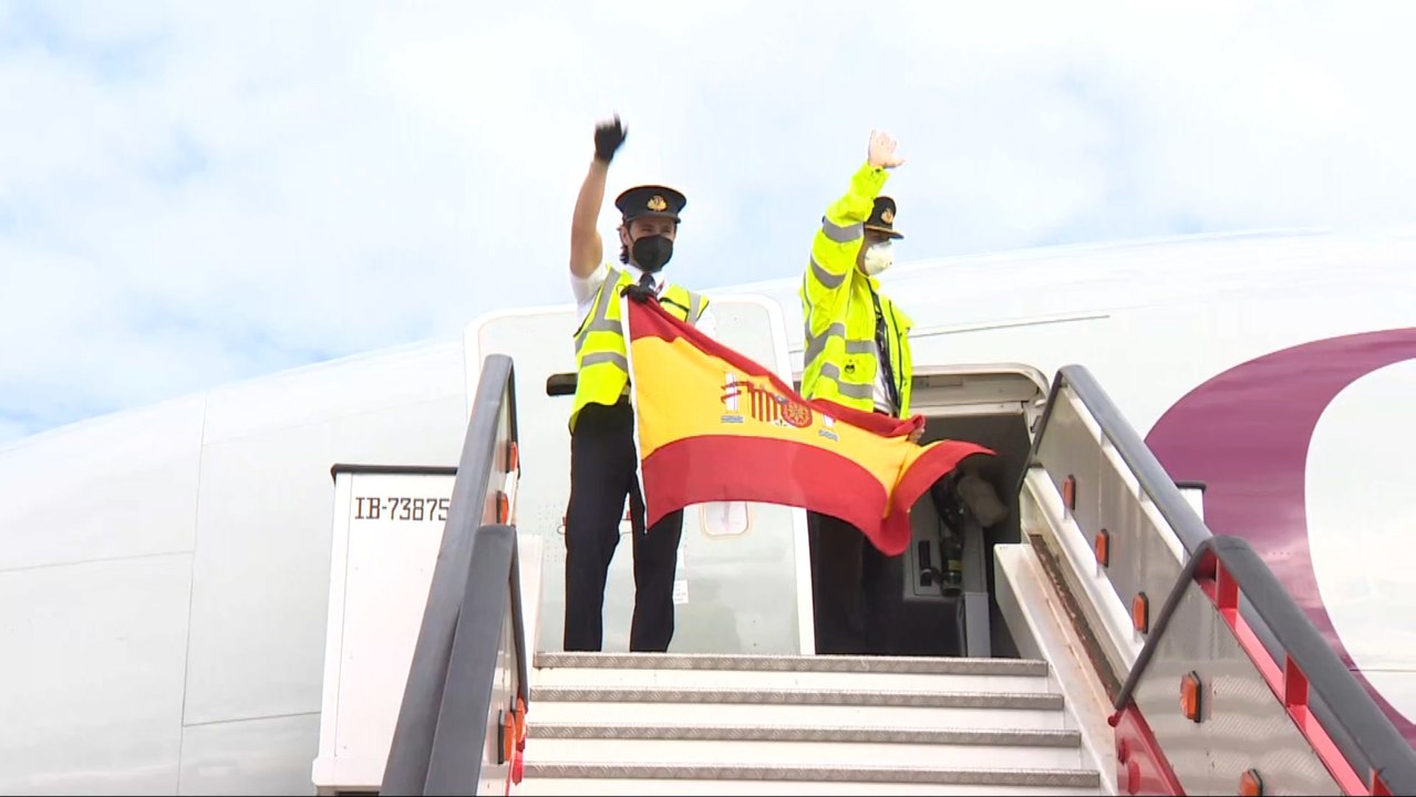 Aterriza el segundo avión con material sanitario