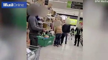 A shocking brawl breaks out in an Asda near Birmingham
