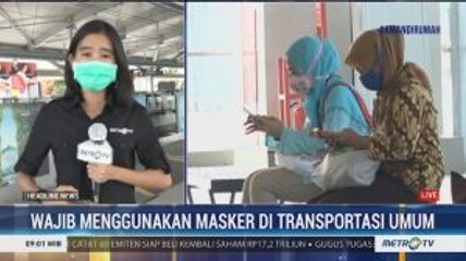 Pengguna Transportasi Umum di Jakarta Wajib Pakai Masker