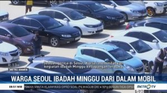 Pandemi Covid-19, Warga Seoul Ibadah Minggu dari Dalam Mobil