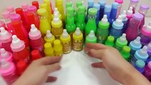 Glitter Slime Mix Learn Colors Water Clay Play Doh Surprise Eggs Toys