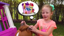 Dolls and Toys - Nastya builds new houses for friends