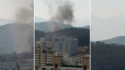 강원도 원주서 산불...헬기 2대 진화 중 / YTN