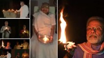 Light Lamps: Watch PM Modi lights diyas And BJP bigwigs illuminate diyas, candles