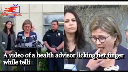 Coronavirus- Health advisor in US asks people to not touch face,Then she licks her finger #COVID-19