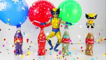 Learn Colors with Coca Cola bottles Surprise Balloon Beads and wrong heads Dancing Pikachu