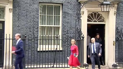 Matt Hancock and Dominic Raab depart Downing Street