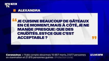 Je cuisine beaucoup de gâteaux, mais à côté je mange beaucoup de crudités, est-ce acceptable? BFMTV vous répond