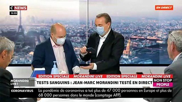 Coronavirus - Jean-Marc Morandini effectue un test sérologique en direct dans Morandini Live - VIDEO