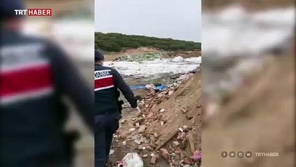 Zor durumdaki köpeği jandarma kurtardı