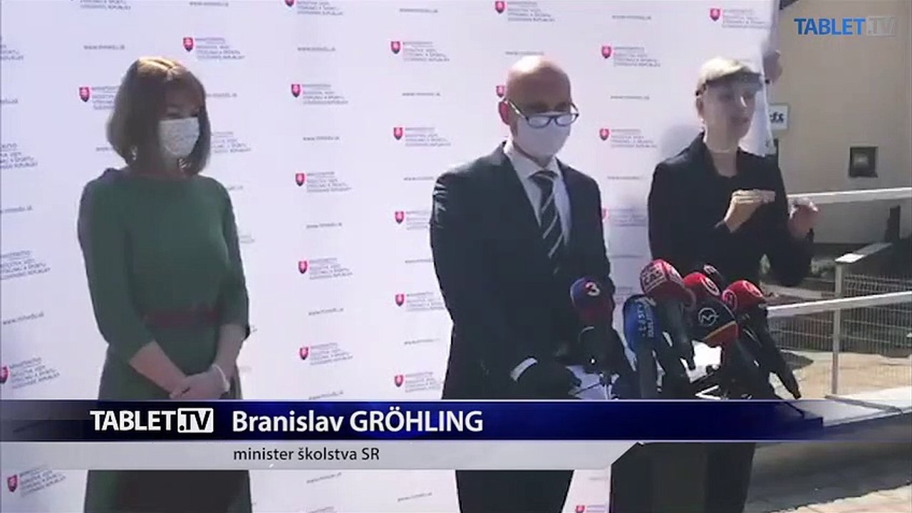 ZÁZNAM: TK ministra školstva, vedy, výskumu a športu SR Branislava Gröhlinga