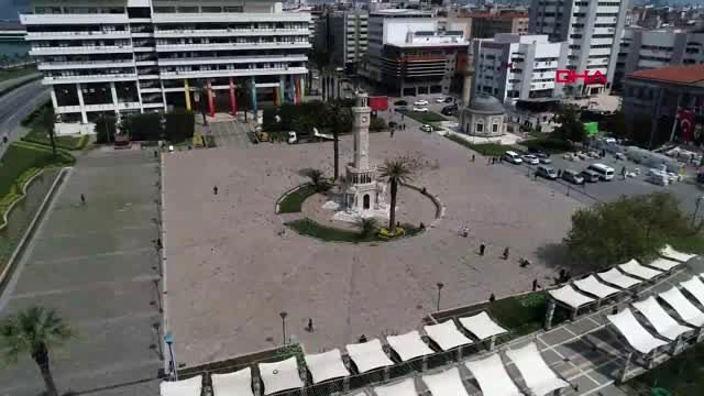 İZMİR İZMİR KORONAVİRÜS ÖNLEMLERİ SONRASI İZMİR'DE MEYDANLAR BOŞ KALDI