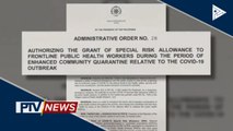 Special risk allowance sa public health workers, nilagdaan na ni Pangulong #Duterte