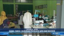 Siswa SMKN 1 Buduran Produksi Baju APD dan Masker