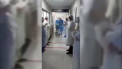Covid-19: sob aplausos, primeira paciente deixa UTI do HU; veja o vídeo