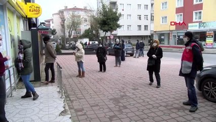 KARTAL'DA PTT ÖNÜNDEKİ KUYRUĞA POLİS UYARISI