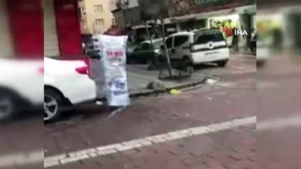 Zeytinburnu'nda bir vatandaşın Koronavirüs'e karşı aldığı 'çuvallı' önlem, sosyal medyada viral oldu