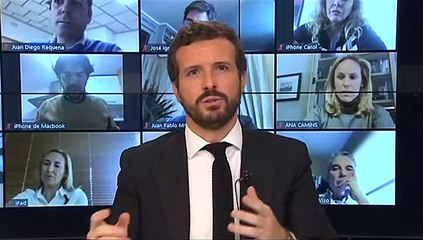 Casado afirma que una reedición de los Pactos de la Moncloa podría suponer “un cambio de régimen encubierto”