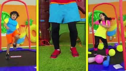 Kids Exercise Body Parts song Dance Challenge with Ryan's World [ja3SPThHUBI]