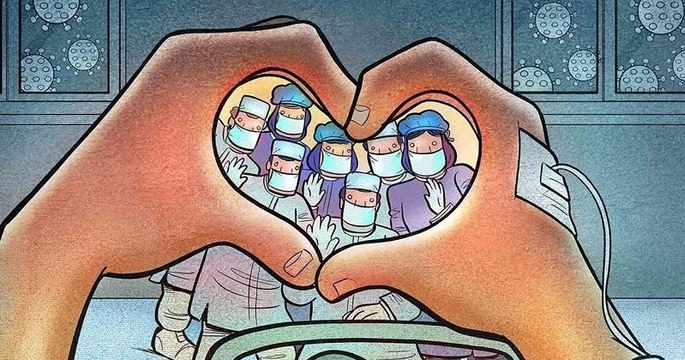 Un illustrateur dévoile une série de dessins en hommage au personnel soignant