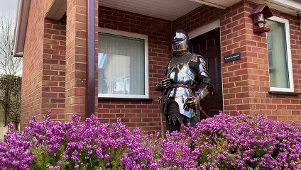 Warwick Castle Knight joins in Clap for our Carers effort
