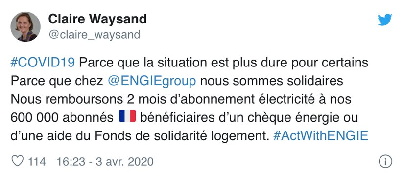 Engie va rembourser 2 mois d'abonnement à 600.000 foyers modestes