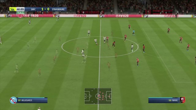 Stade Rennais - RC Strasbourg sur FIFA 20 : résumé et buts (L1 - 34e journée)