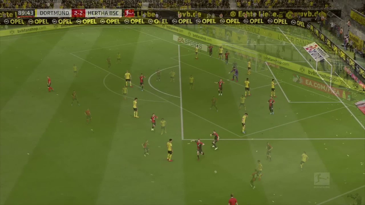 Borussia Dortmund - Hertha Berlin sur FIFA 20 : résumé et buts (Bundesliga - 30e journée)