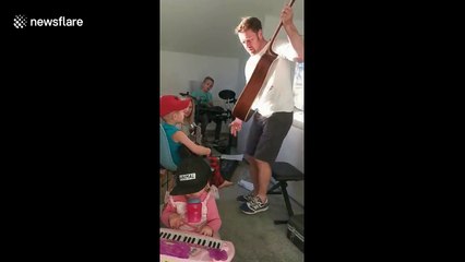 "We're the Von-Trapped family!" Household on coronavirus lockdown make their own band