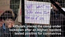 Coronavirus: Migrants protest at Greek camp under virus lockdown