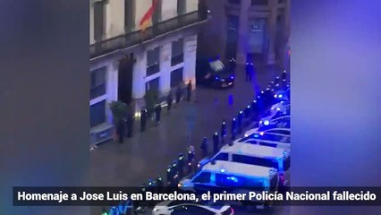 Homenaje a Jose Luis en Barcelona, el primer Policía Nacional fallecido