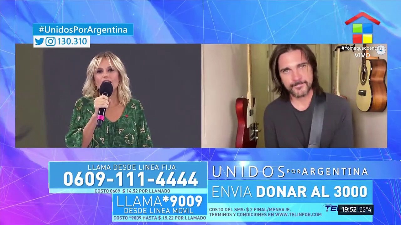 Unidos por Argentina | El mensaje de Juanes desde su casa en Miami