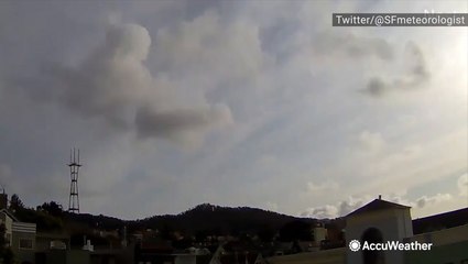 Convective clouds developing over San Francisco