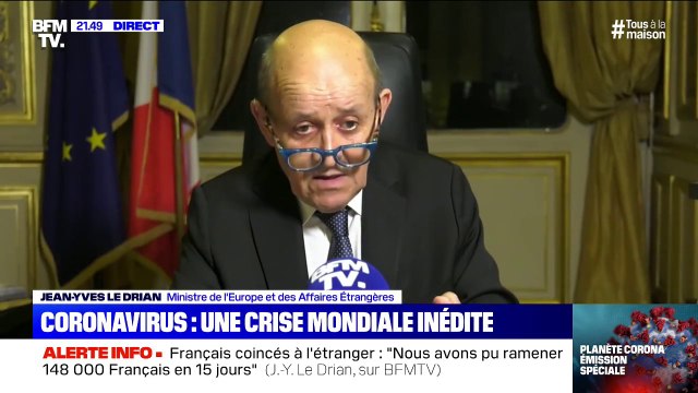 Coronavirus: pour Jean-Yves Le Drian, l'Europe a eu du retard à l'allumage mais s'est bien rattrapée depuis