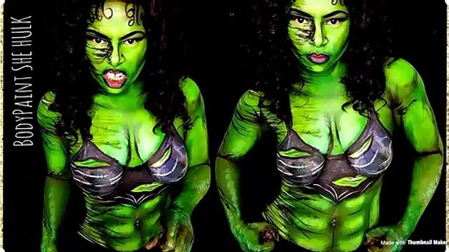 Maquillage : elle se transforme en Hulk !