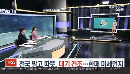 [날씨트리] 전국 맑고 따뜻, 대기 건조…한때 미세먼지