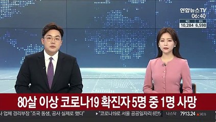 80살 이상 코로나19 확진자 5명 중 1명 사망