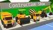 Trucks for Kids Construction Show - -excavator, Dump Truck, Mixer Truck in Surprise Eggs