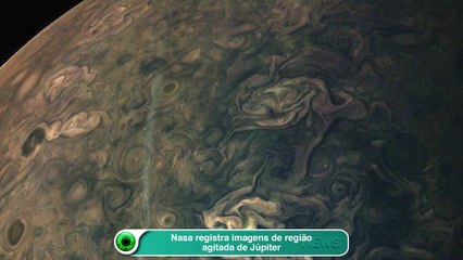 Nasa registra imagens de região agitada de Júpiter
