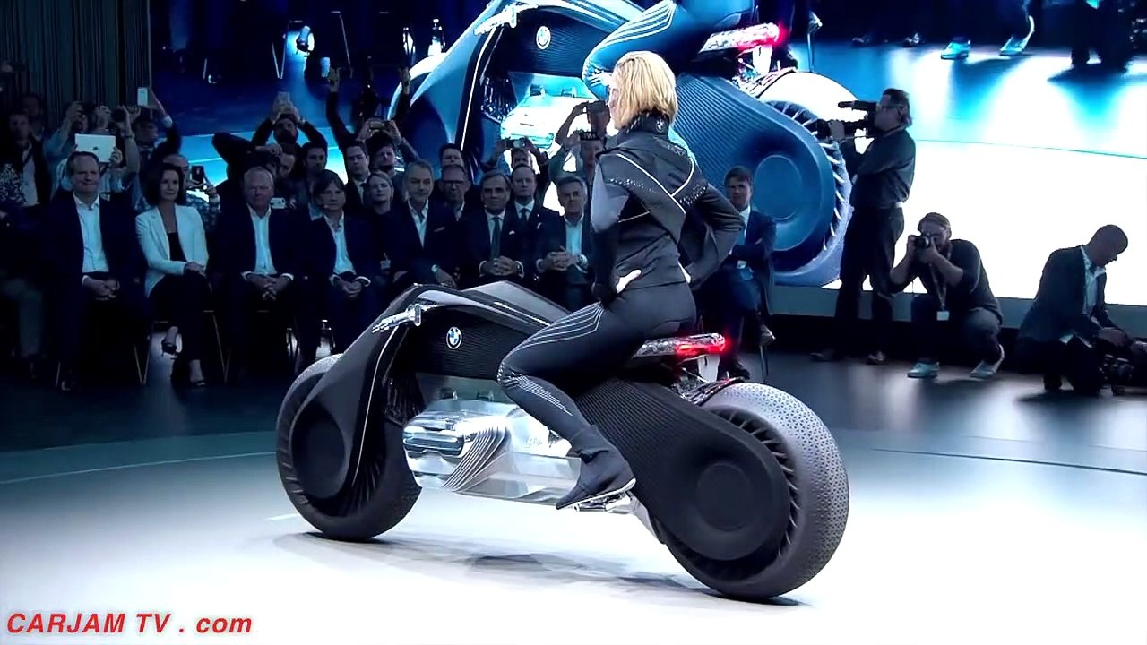 BMW Self Balancing Motorbike Demonstration LIVE Driving BMW Vision 100 BMW Autonomous Bike CARJAM