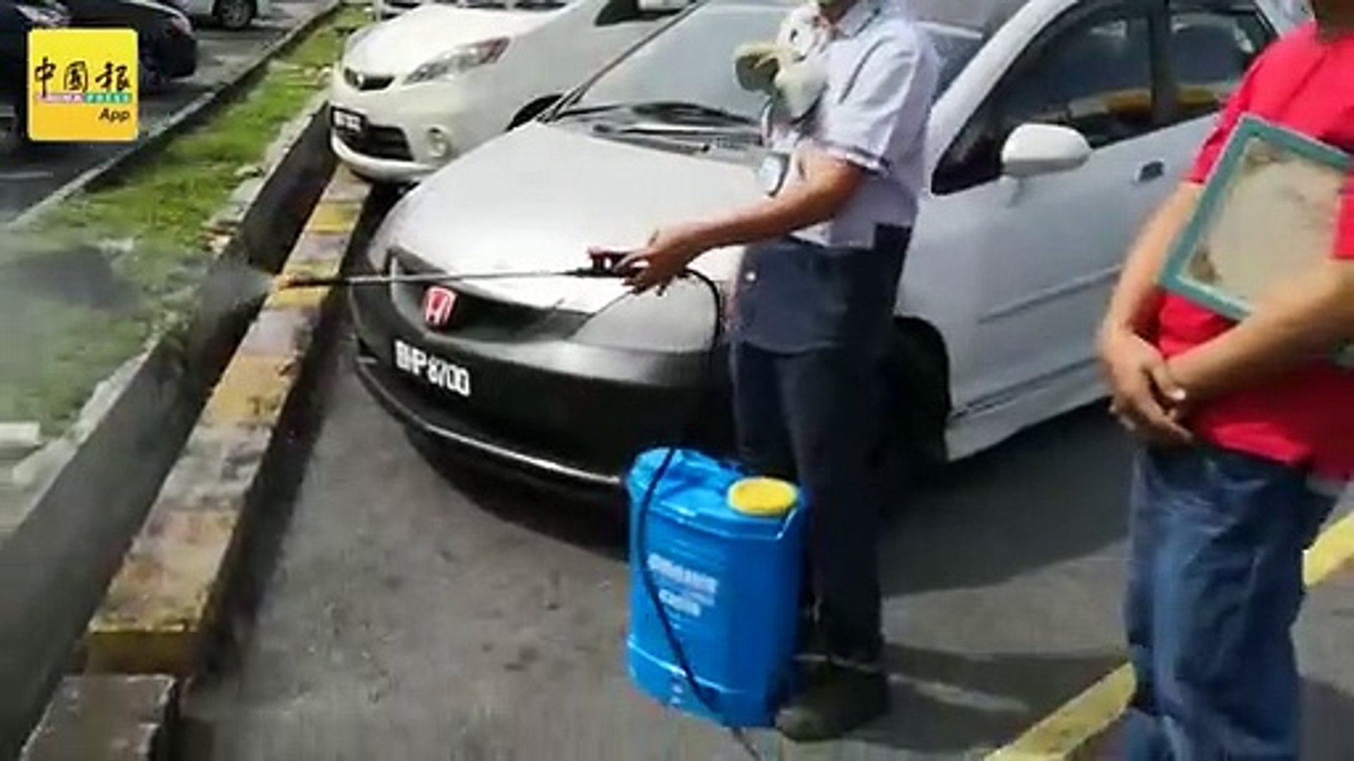 士拉央再也商业区     消毒