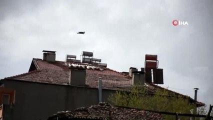 Pazar yerinde drone ile ateş ölçümleri devam ediyor