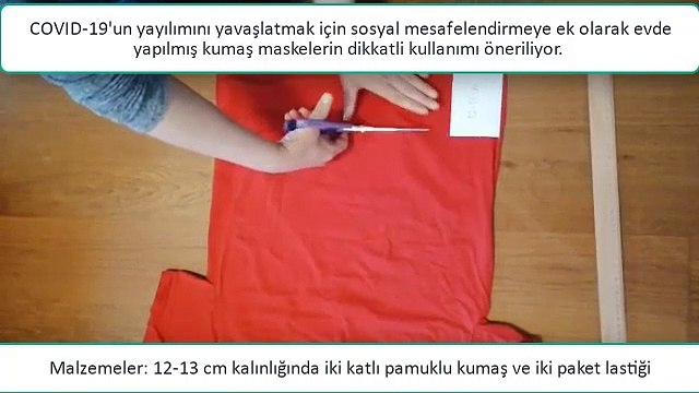 Basit bir kumaş maske örneği