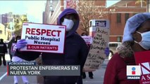 Protestan en Nueva York por falta de insumos contra Covid19