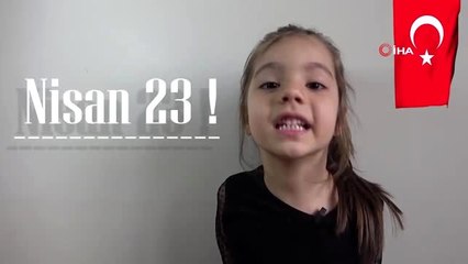 Minik Asya'nın 23 Nisan'ı evde kutlamaya davet ettiği video paylaşım rekoru kırıyor